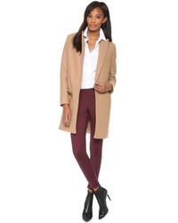 Женское светло-коричневое пальто от Theory