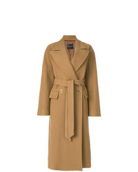 Женское светло-коричневое пальто от Erika Cavallini