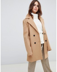 Женское светло-коричневое пальто от Fashion Union