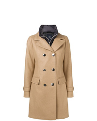 Женское светло-коричневое пальто от Fay