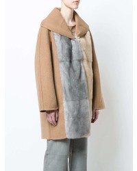 Женское светло-коричневое пальто от Fabiana Filippi