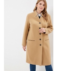 Женское светло-коричневое пальто от Gamelia