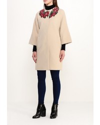 Женское светло-коричневое пальто от Grand Style