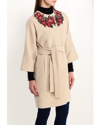 Женское светло-коричневое пальто от Grand Style