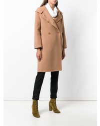 Женское светло-коричневое пальто от Twin-Set