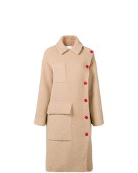 Женское светло-коричневое пальто от Kenzo