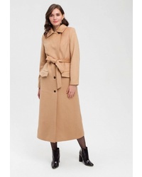 Женское светло-коричневое пальто от Lavamosco