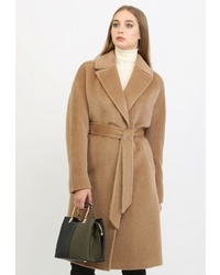 Женское светло-коричневое пальто от Lea Vinci