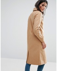 Женское светло-коричневое пальто от Brave Soul