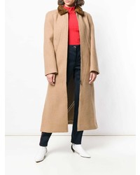 Женское светло-коричневое пальто от Fendi
