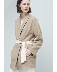 Женское светло-коричневое пальто от Mango