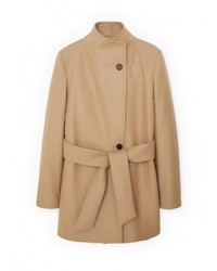 Женское светло-коричневое пальто от Mango