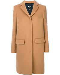 Женское светло-коричневое пальто от MSGM