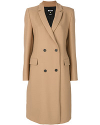 Женское светло-коричневое пальто от MSGM