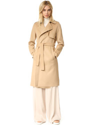 Женское светло-коричневое пальто от Theory