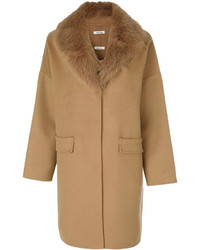 Женское светло-коричневое пальто от P.A.R.O.S.H.