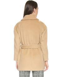 Женское светло-коричневое пальто от Designers Remix