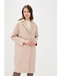 Женское светло-коричневое пальто от Pink Summer