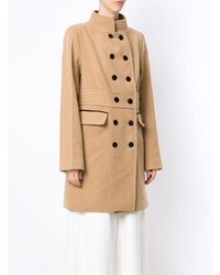 Женское светло-коричневое пальто от Olympiah