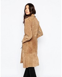Женское светло-коричневое пальто от Mango