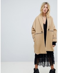 Женское светло-коричневое пальто от Religion