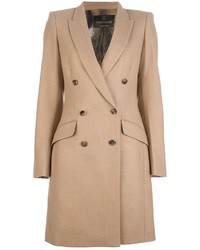 Женское светло-коричневое пальто от Roberto Cavalli