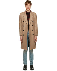 Мужское светло-коричневое пальто от Saint Laurent