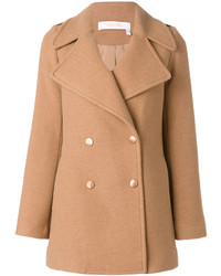 Женское светло-коричневое пальто от See by Chloe