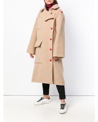 Женское светло-коричневое пальто от Kenzo