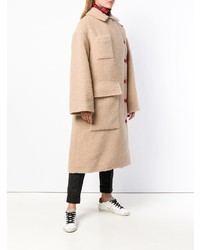 Женское светло-коричневое пальто от Kenzo