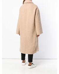 Женское светло-коричневое пальто от Kenzo