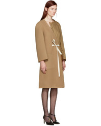 Женское светло-коричневое пальто от Loewe