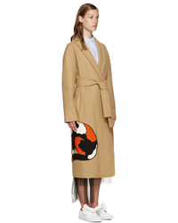 Женское светло-коричневое пальто от MSGM