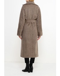 Женское светло-коричневое пальто от Uona