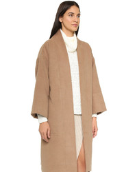 Женское светло-коричневое пальто от Mara Hoffman