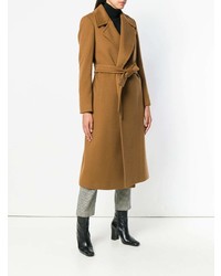 Женское светло-коричневое пальто от Tagliatore