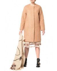 Женское светло-коричневое пальто от Yukostyle