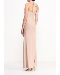 Светло-коричневое платье-макси от Goddiva