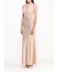 Светло-коричневое платье-макси от Goddiva