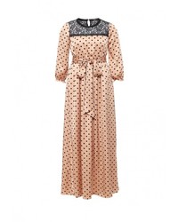 Светло-коричневое платье-макси от Lusio
