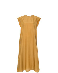 Светло-коричневое платье-миди от 08sircus