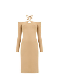 Светло-коричневое платье-миди от Nk