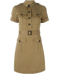 Светло-коричневое платье-рубашка от Burberry