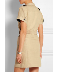 Светло-коричневое платье-рубашка от Victoria Beckham