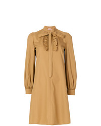 Светло-коричневое платье-рубашка от N°21