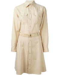 Светло-коричневое платье-рубашка от Ralph Lauren