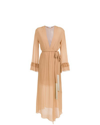 Светло-коричневое шелковое вечернее платье от Nk