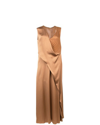 Светло-коричневое шелковое вечернее платье от Sies Marjan