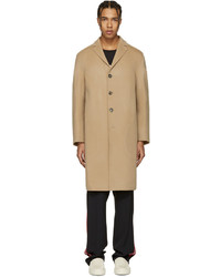 Мужское светло-коричневое шерстяное пальто от Acne Studios