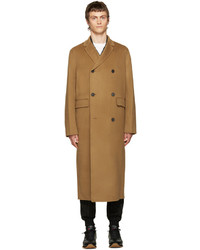 Мужское светло-коричневое шерстяное пальто от Acne Studios